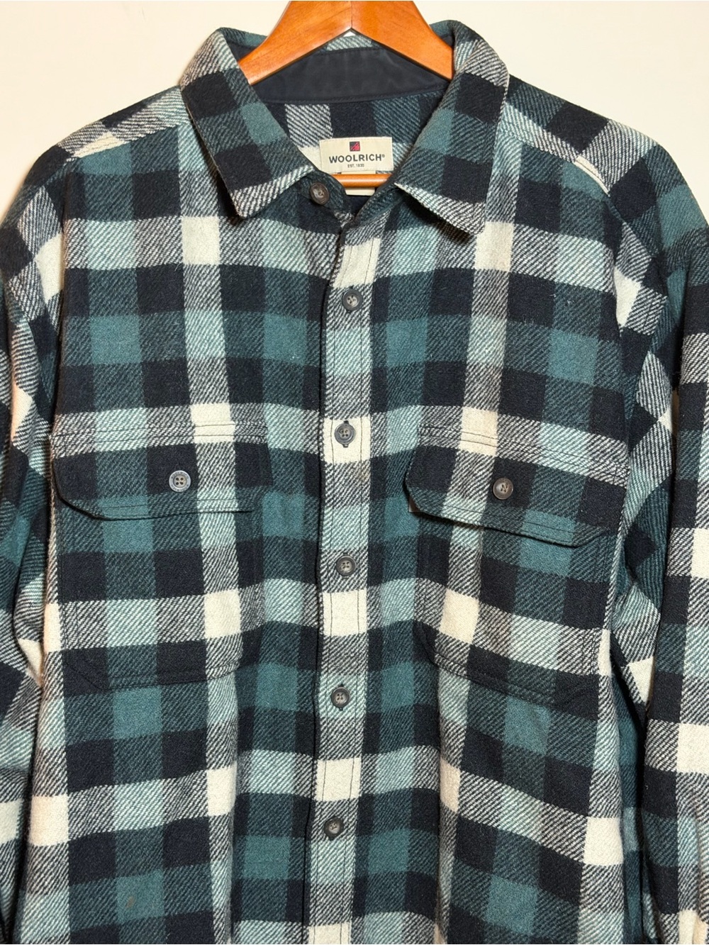 Woolrich Men’s XXL Willow Buffalo Plaid Wool Shirt Jacket 80% Wool Overshirt - Picture 4 of 10